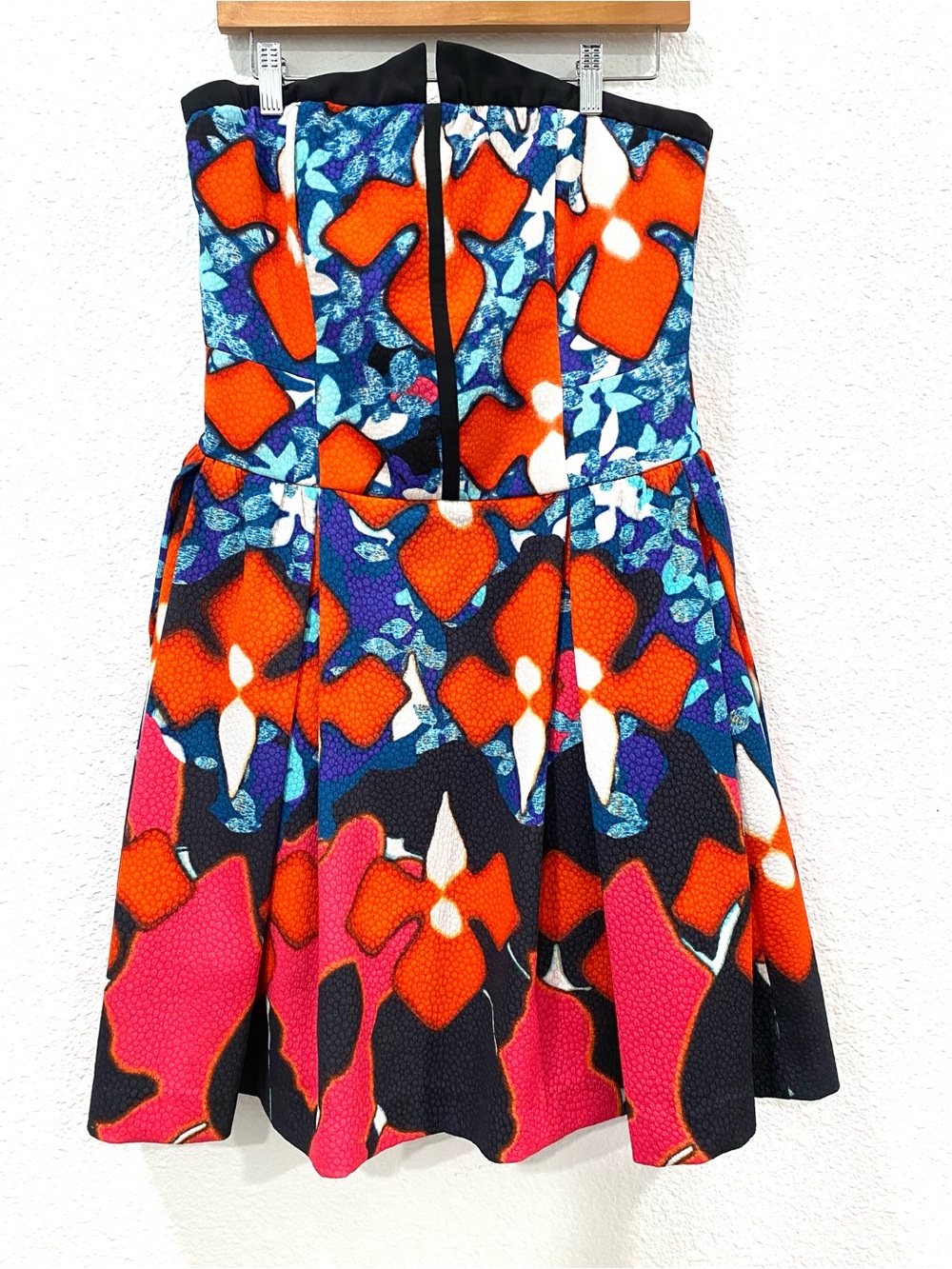 Peter Pilotto for Target Dress Size 12 Strapless Floral Fit & Flare Artsy Retro